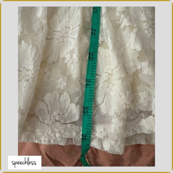 Speechless Cream Lace Sleeveless Tiered Dress – Size M - Picture 5 of 6